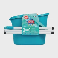 FASS Mop Set za čišćenje 3u1, siva