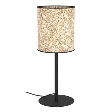 Stolna lampa Butterburn, E27, prom 180, crna/bež platno