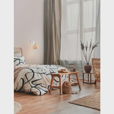 Zidna lampa Fado, E27, 12 W, natural i bijela