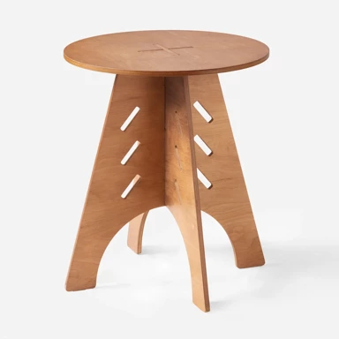 Niski stolić za kavu 46.5 x 54.5 cm, smeđa
