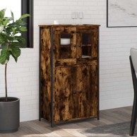 Visoka komoda boja hrasta 62x32x106 5 cm od konstruiranog drva , dimljeni hrast