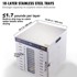 VEVOR Dehidrator hrane s 10 pladnjeva, inox