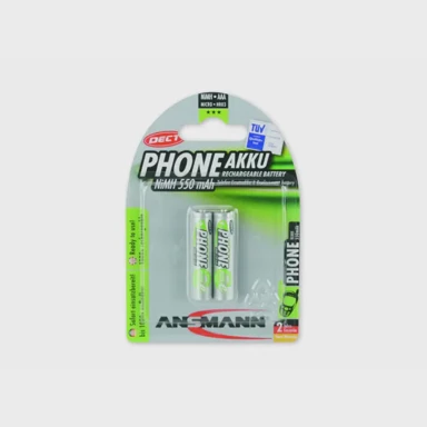 ANSMANN Punjive baterije Micro NiMH 2×AAA 550 mAh