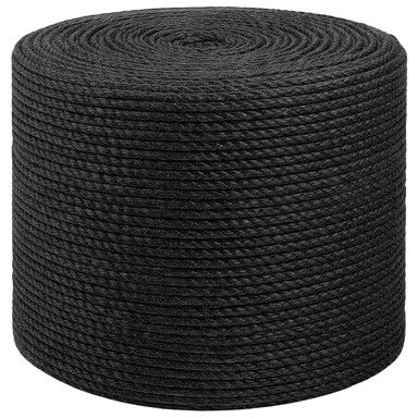 Uže od jute Tossa, 8 mm, 100 % juta, crna