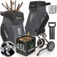 Wuber W94205 električni nožni usitnjivač grana, 2500 W, 45 l