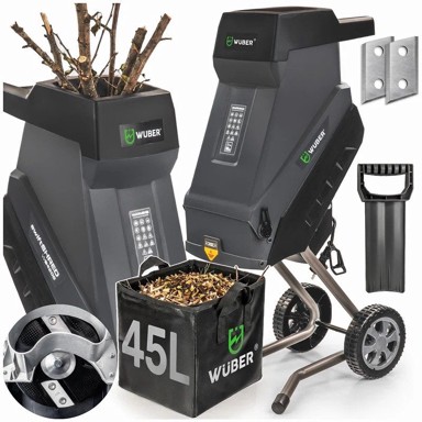 Wuber W94205 električni nožni usitnjivač grana, 2500 W, 45 l