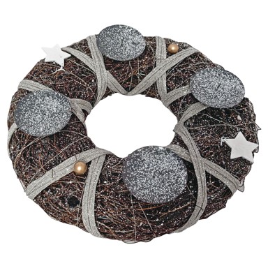 Adventski vijenac 30 cm natur