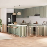 Vrata za pse s vratašcima, 12 panela, sklopiva, 50 x 90 x 2 cm