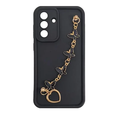 MAXMOBILE Maskica za Samsung Galaxy A55 5G, Silicone Candy, s ručkom, leptiri
