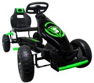 Dječji karting G8 na pedale, crno-zeleni