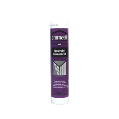 CROMASIL Neutralni silikonski kit, 280 ml, transparentni (12 kom)