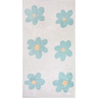 VITAUS Mentol zeleni/boje slonovače periv dječji tepih 60x100 cm Cute Flowers Green 