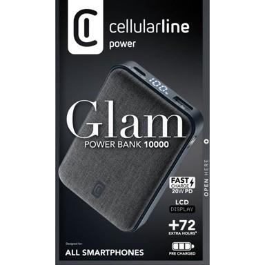 CELLULARLINE Prijenosna baterija Glam 10000mAh, crna