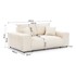 ROPEZ Krem sofa od samta 178 cm Justin, 178x108x79 cm