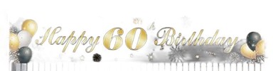 NIKCORP Baner za 60. rođendan, 180 x 40 cm