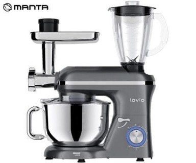 MANTA LOVIO Kuhinjski robot ChefAssistant Plus LVSTM02P 6,2 l 1900 W, titan siva