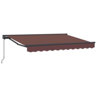 Ručna sklopiva tenda, smeđa, 3,5 x 2 m, poliester s PU premazom