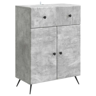 Krevet, 66 x 34,5 x 90 cm, konstruirano drvo, betonsko siva