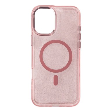 HURTEL Glitter maskica za iPhone 16e, roza, MagSafe