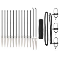 Set ograde set od 2 25x0.5 m, metal, siva