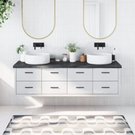 Kupaonska radna ploča tamnosiva 180 x 50 x 6 cm tretirano drvo