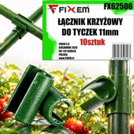 Križni spojnik za tiple 11 mm 10 kom, bijela