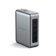 SATECHI Putni adapter za punjač, 145W, USB-C, 4-Port, UK-EU-AU-US adapter, siva