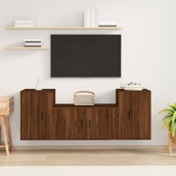 TV ormarić set, konstruirano drvo, hrast sonoma, 3 kom