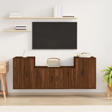 TV ormarić set, konstruirano drvo, hrast sonoma, 3 kom