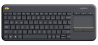 LOGITECH Bežična tipkovnica K400 Plus, crna, s touchpadom