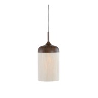 LIGHT & LIVING Tamno smeđa viseća svjetiljka s tekstilnim sjenilom ø 22 cm Dania 