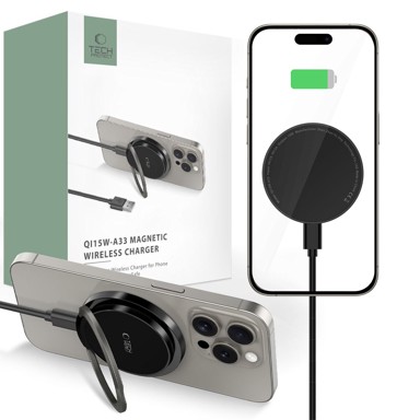 TECH-PROTECT Bežični punjač QI15W-A33 Magsafe 15W, crni