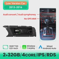 Autoradio uređaj, Android 13 bežični CarPlay za Audi A4 (2009–2016), LOW, 2GB/32GB, 13–16