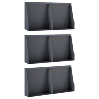 Zid za zadržavanje, 40 x 12 x 40 cm, set 6 kom., čelik, antracit