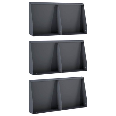 Zid za zadržavanje, 40 x 12 x 40 cm, set 6 kom., čelik, antracit