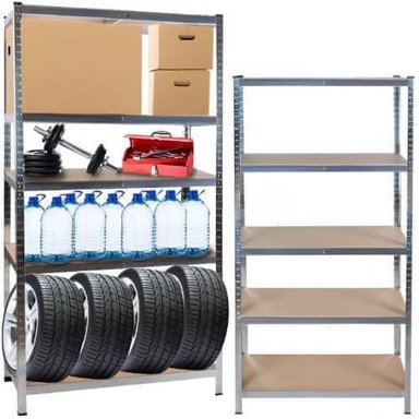 MALATEC Metalni regal, 220 x 100 x 45 cm, 5 polica, nosivost 875 kg