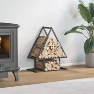 Stalak za drva crni 50x25x60cm hladno valjani čelik