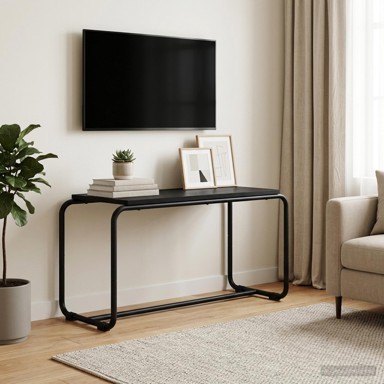 TV stalak 80 x 35,5 x 42 cm od konstruiranog drva, crni hrast