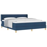 Boxspring krevet s oprugama s madracem 180 x 200 cm tkanina, plavi