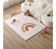 Mekani tepih za djecu Hakuna slon i duga, 170 x 120 cm