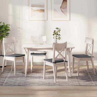 Jastučići za sjedenje 4 kom 40x40x3 cm od tkanine, tamno sivi