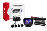 AMIO Parking senzori, 4 kom, crni, 18 mm, LED grafički zaslon, buzzer, GOLD