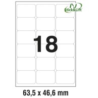 ZWECKFORM Odljepljive etikete ILK, 63,5 x 46,6 mm, 25 listova