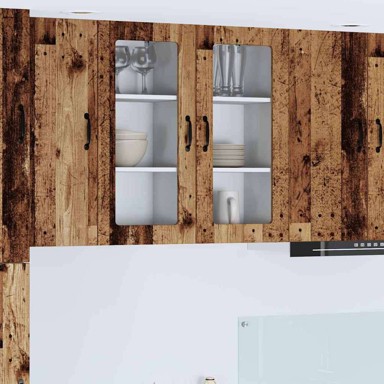 Zidni kuhinjski ormarić s policom 40x31x80 cm, hrast, smeđi  