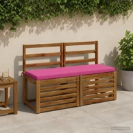 Jastučići za klupu Soest 2 kom 100 x 40 x 5 cm od poliestera, ružičasti