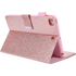 NIKCORP Preklopna torbica za iPad Mini 6 (2021) novčanik futrola sa stalkom i utorima za kartice, roza sa šljokicama