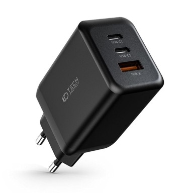 TECH-PROTECT Punjač Multi Port USB / 2×USB-C QC 65W, crni