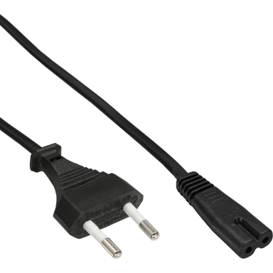 INLINE Kabel za napajanje B-16654A, C7, 3 m, crna