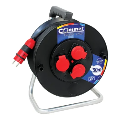 COMMEL 200-368 kabelska motalica na pvc bubnju 280 mm, monofazna, 16 a 230 v ~ 3500 w i