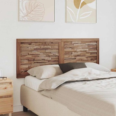 Uzglavlje zidno, 140 cm, masivno drvo teak, prirodna